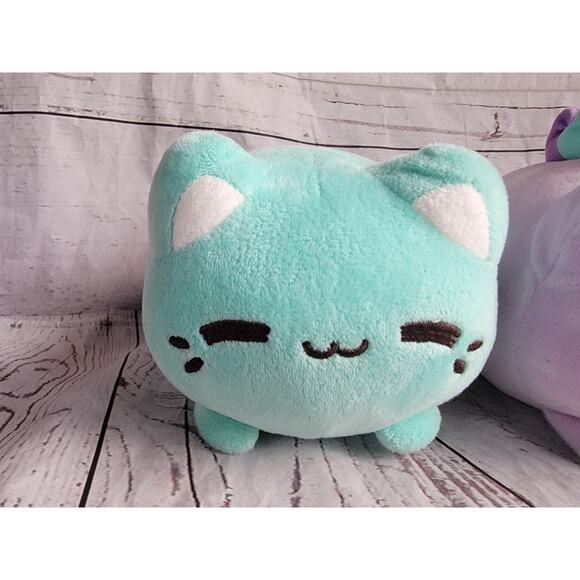 Aurora World Tasty Peach Meowchi Mint Teal Cat Purple Unicorn Cat 7in Plush - Picture 4 of 10